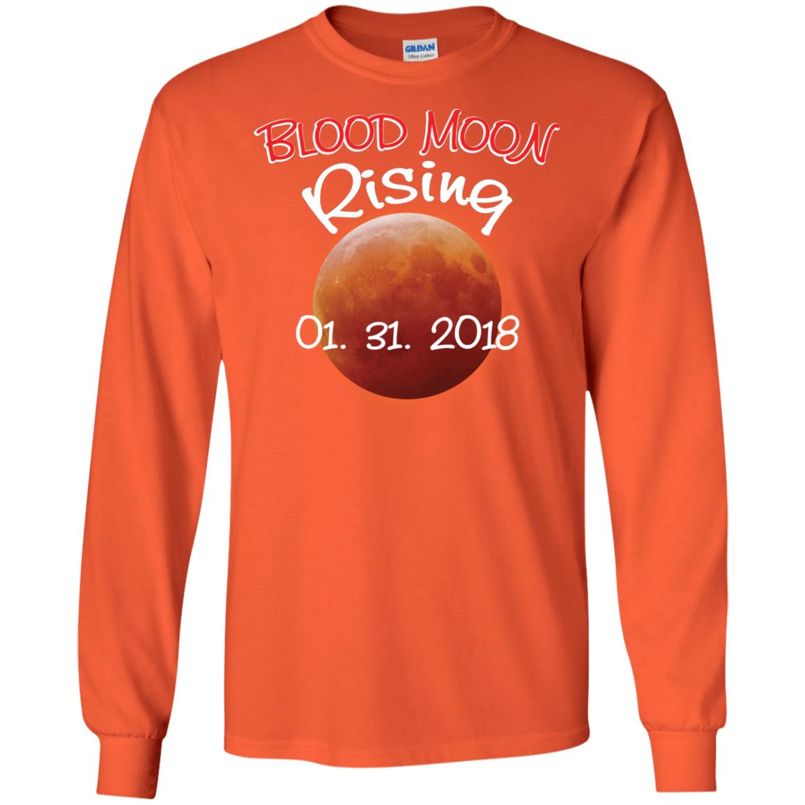Blood Moon T-shirt Rising 01.31.2018 Orange