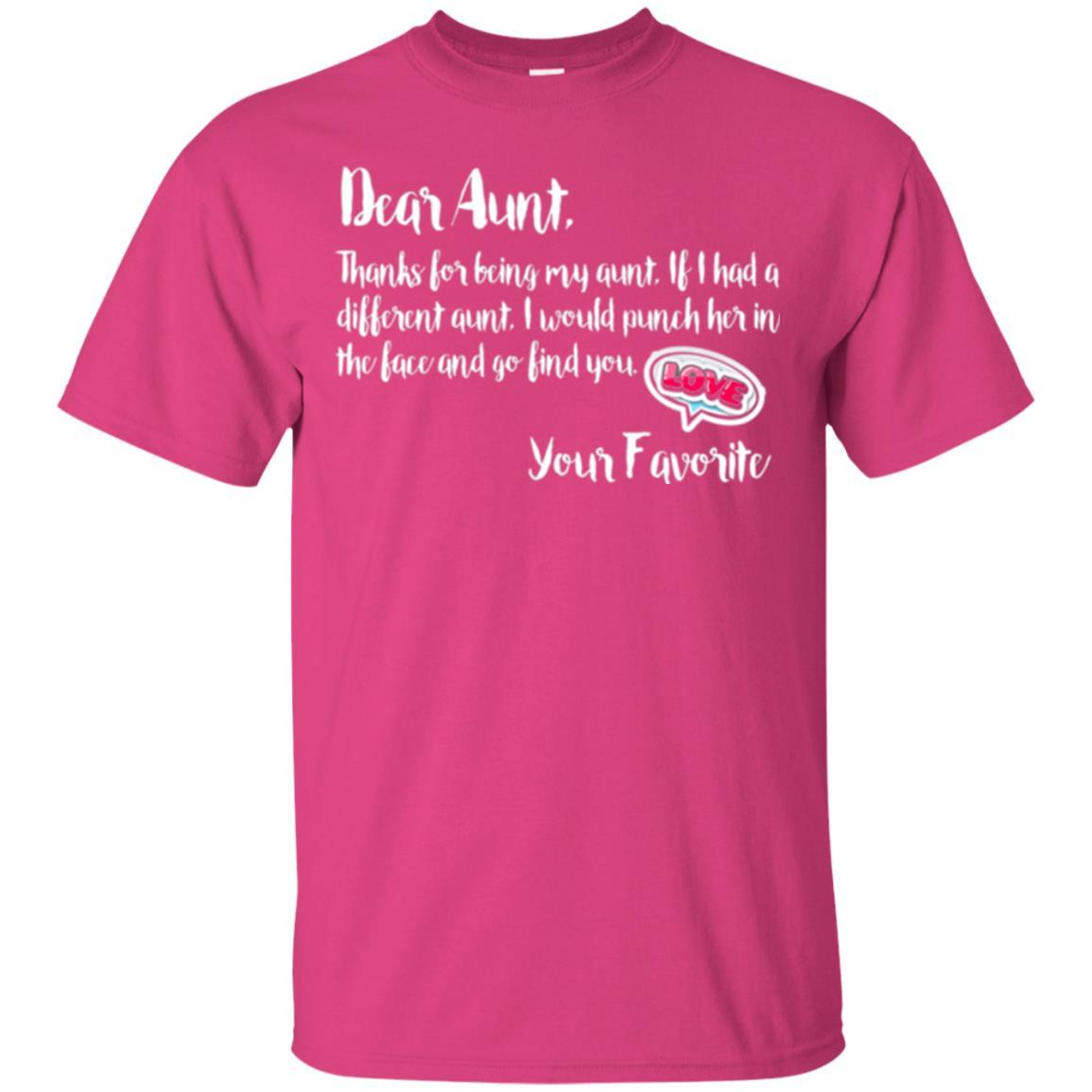 Family T-shirt Dear Aunt Thanks For Being My Aunt Heliconia