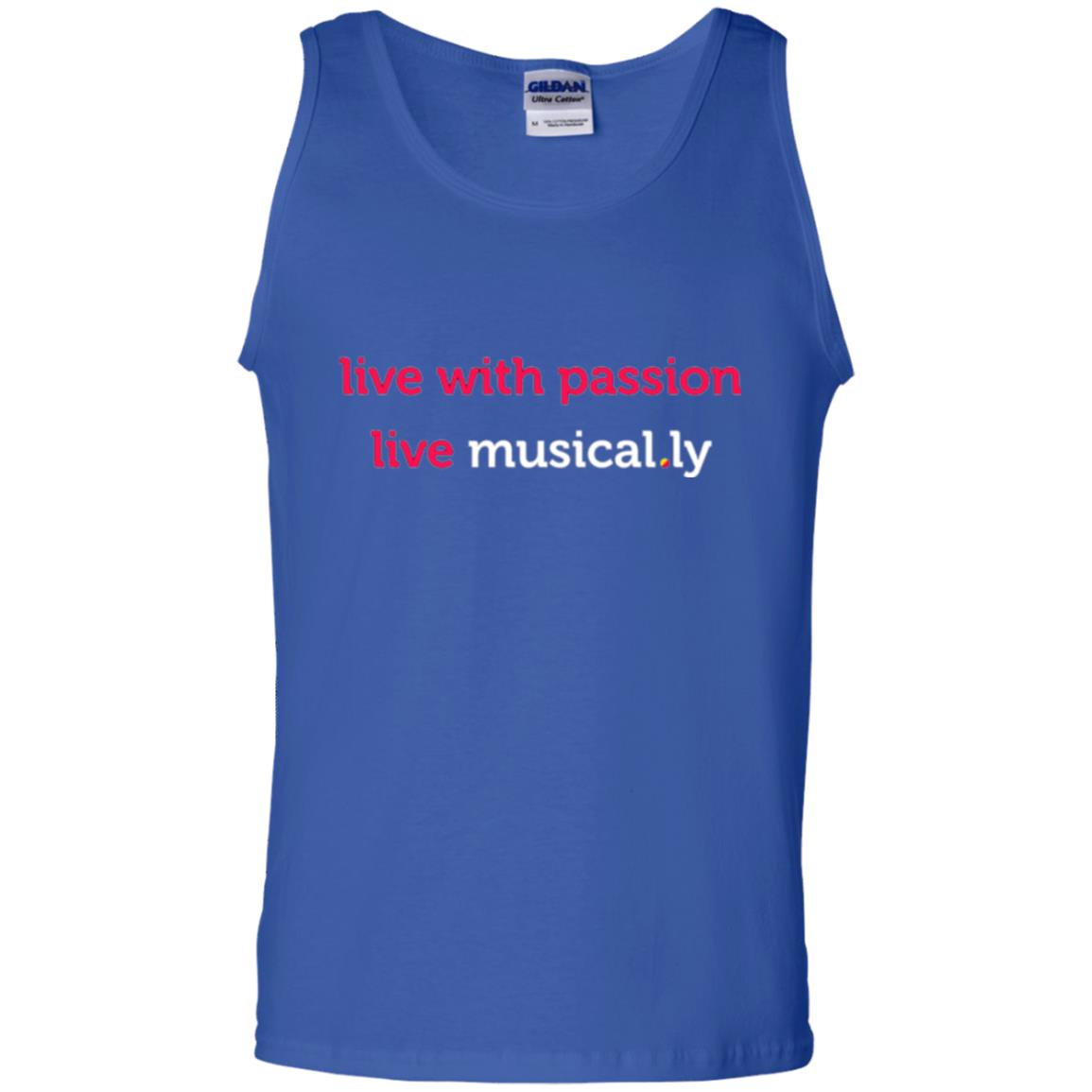 Music Lover T-shirt Live With Passion Live Musical.ly Royal