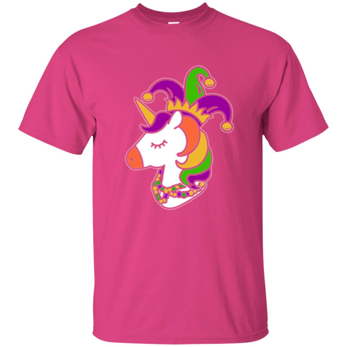 Mardi Gras Unicorn T-shirt Heliconia
