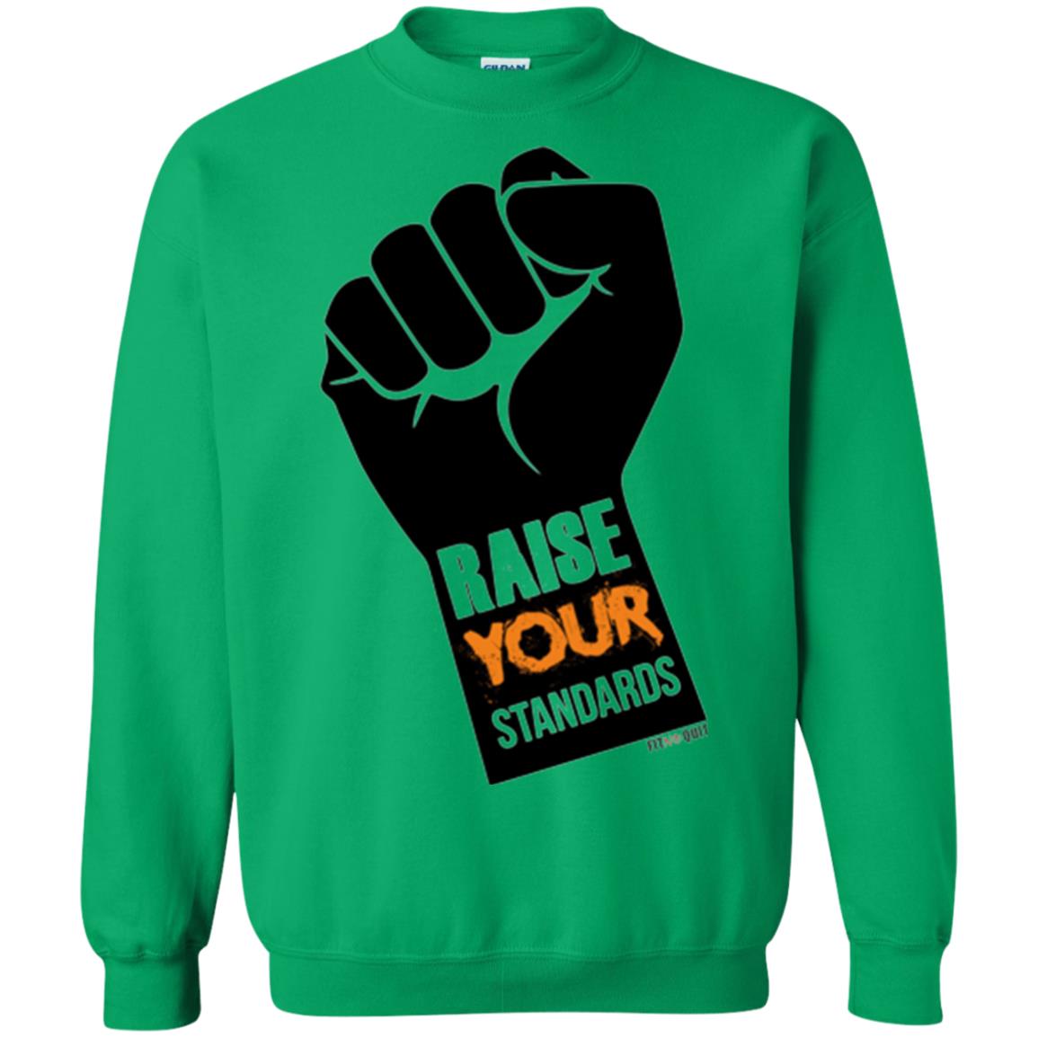 Raise Your Standards Motivatitonal Fitnoquit T-shirt Irish Green