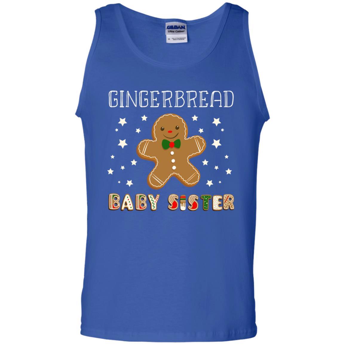 Gingerbread Baby Sister X-mas Gift Family Shirt For Girls Royal