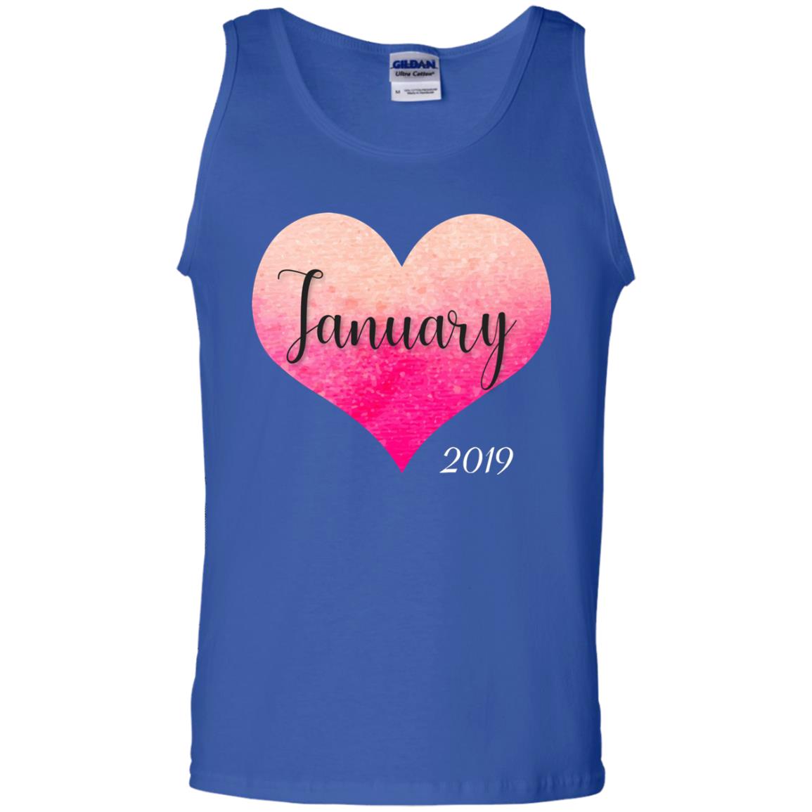 Pregnancy Reveal Announcement Party January 2019 Shirt Royal