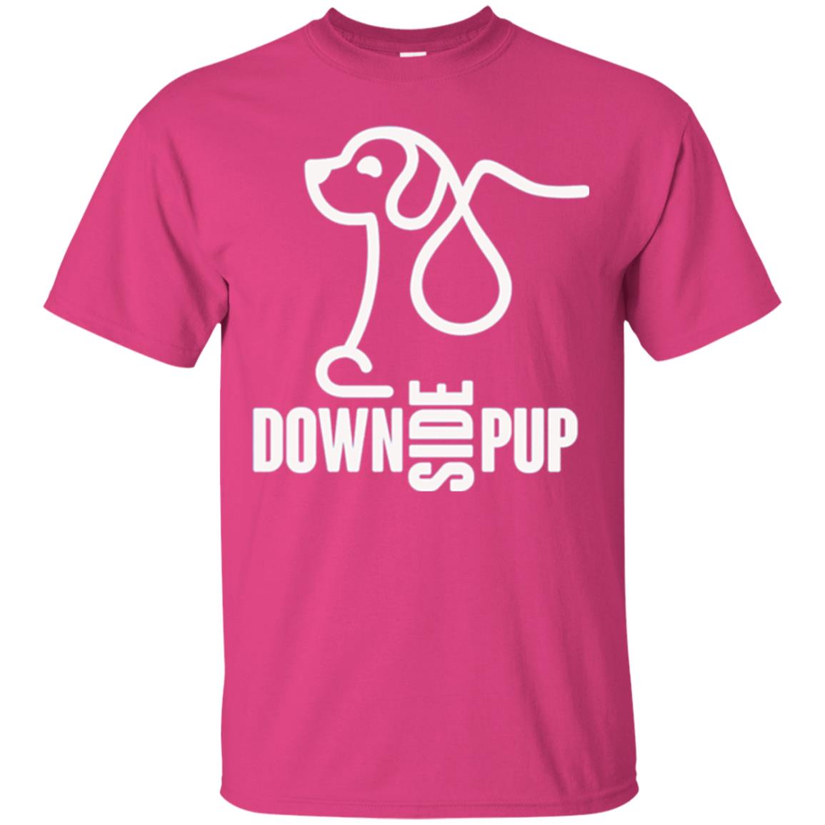 Dog Lover T-shirt Down Side Pup T-shirt Heliconia