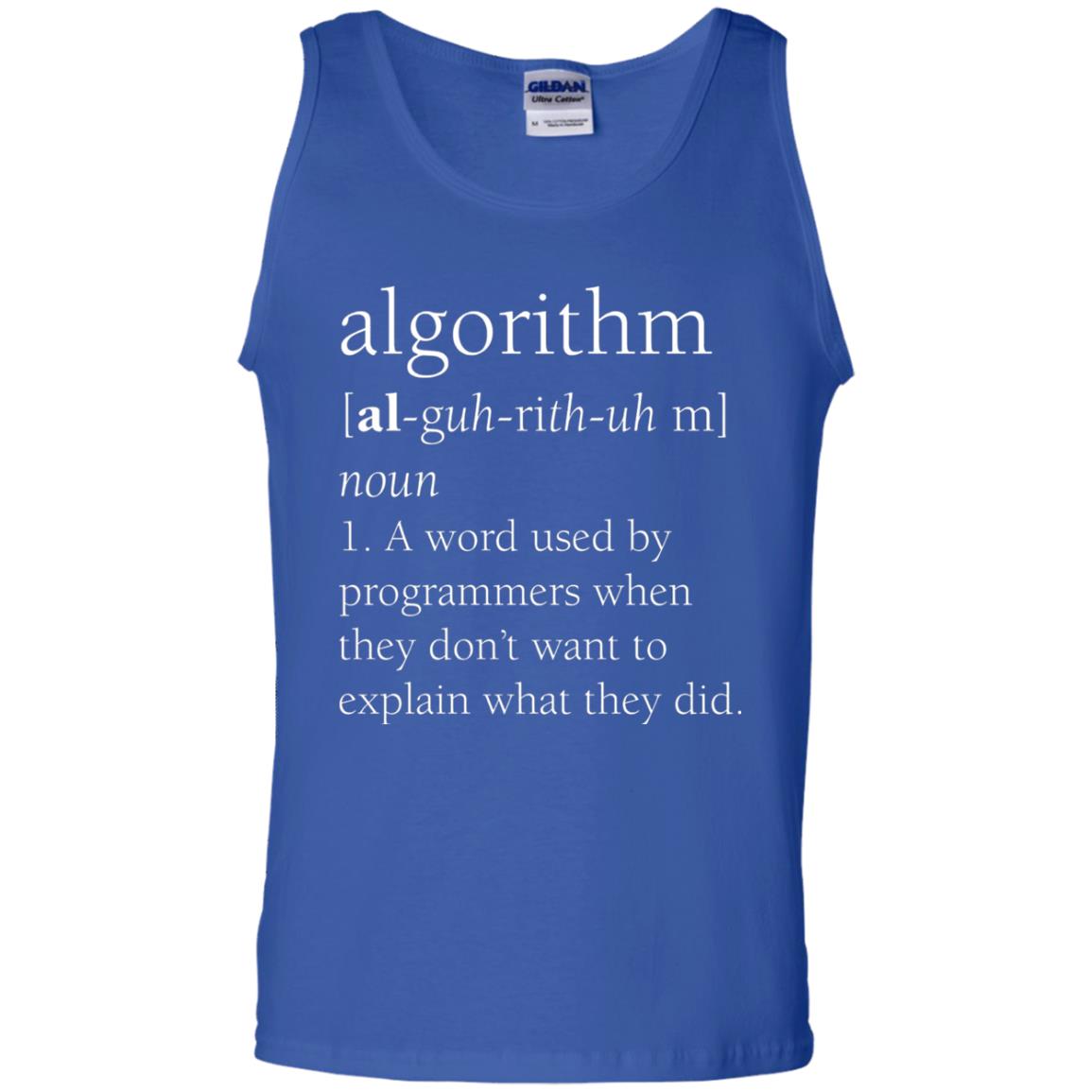 Funny Computer Programmer Algorithm Definition Gift T-shirt Royal