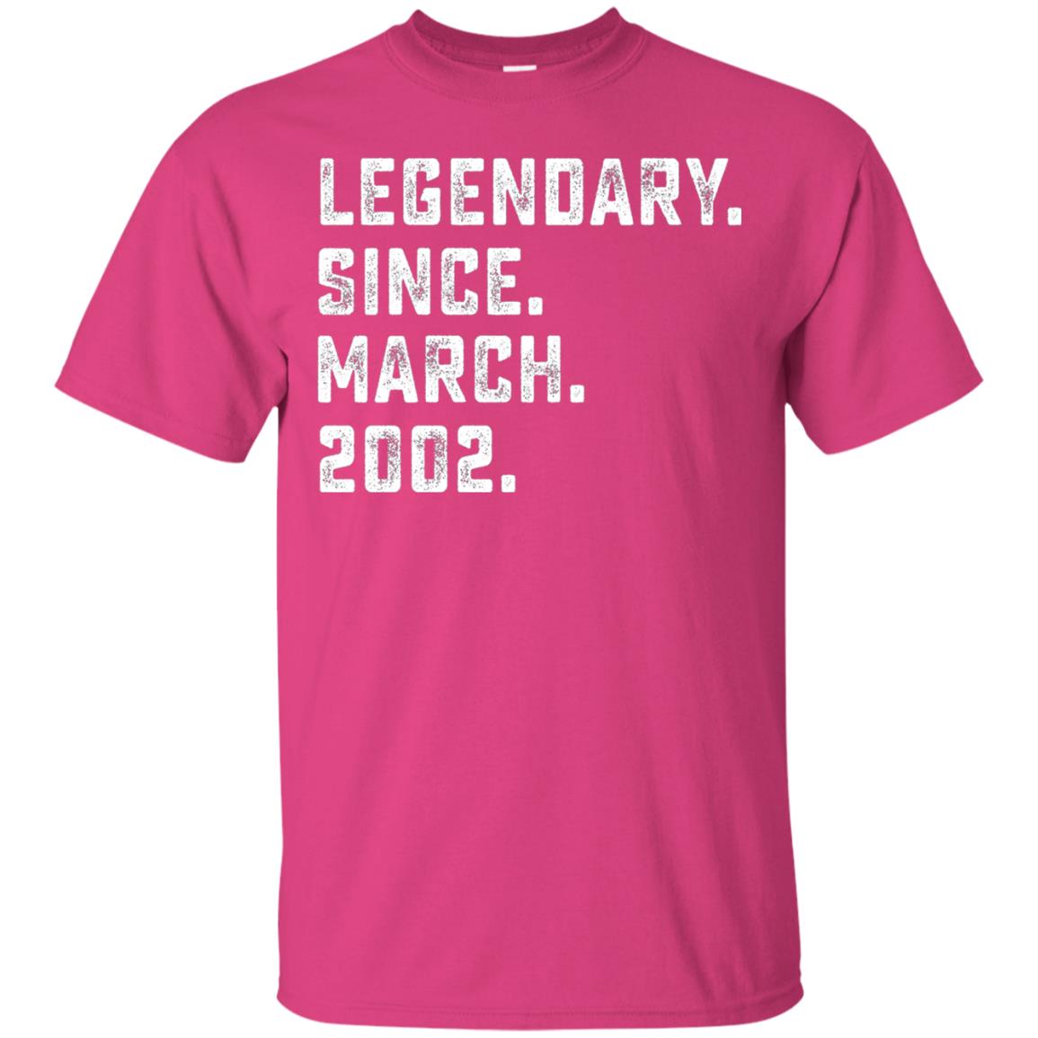 Legendary Since March 2002 16th Years Old Birthday T-shirt Heliconia