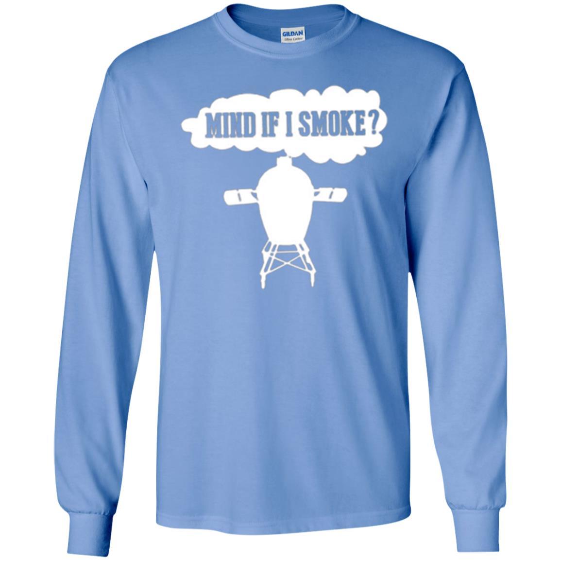 Outdoor Smoker T-shirt Mind If I Smoke Carolina Blue