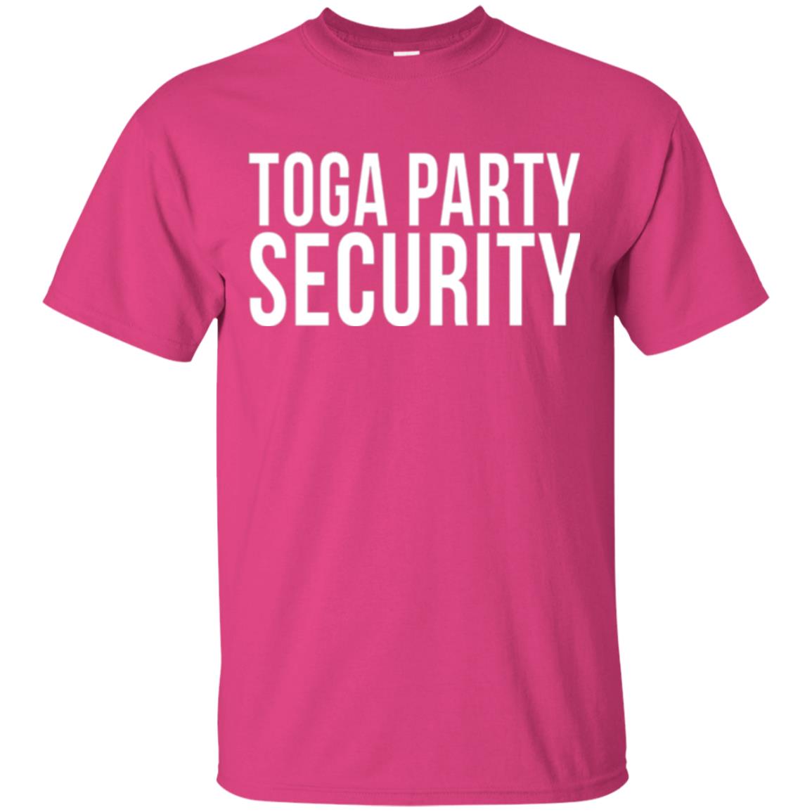 Toga Party Security T-shirt Heliconia