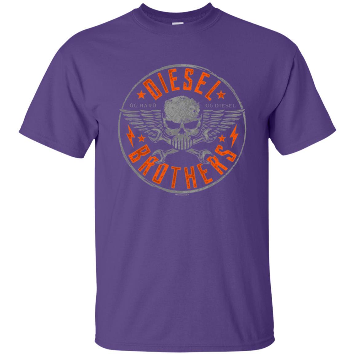 Skull Cross Wrench T-Shirt Diesel Brothers Go Hard Go Diesel Purple