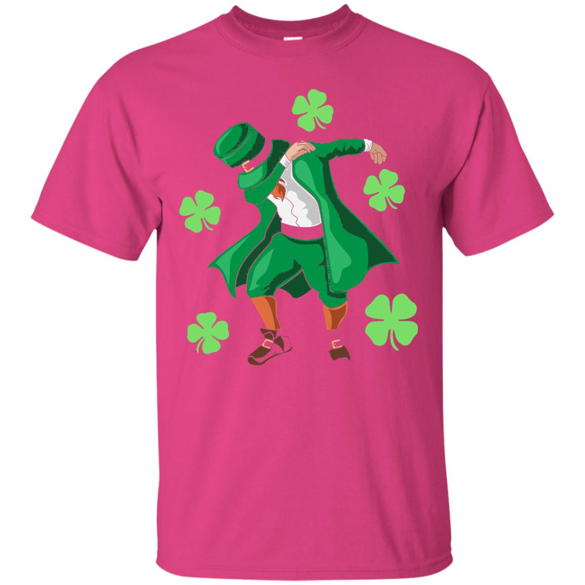 Funny Dabbing Leprechaun St. Patricks Day T-shirt Heliconia