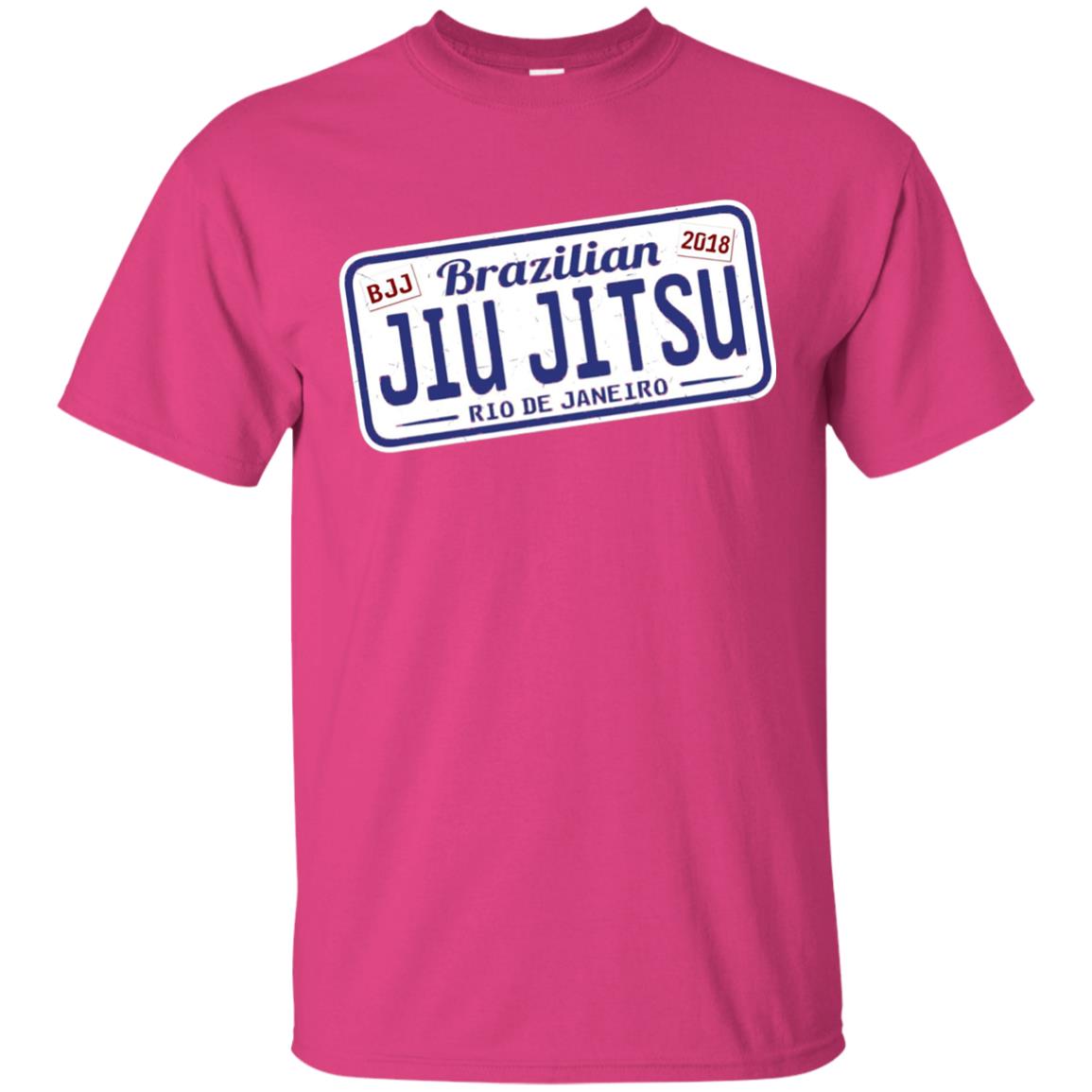 Funny Jiu Jitsu Bjj License Plate T-shirt Heliconia