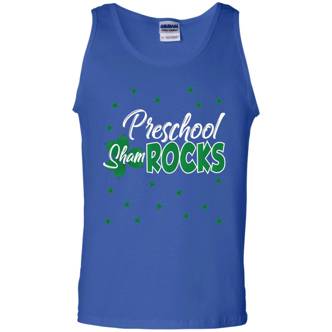 Preschool Shamrocks St. Patrick_s Day School T-shirt Royal