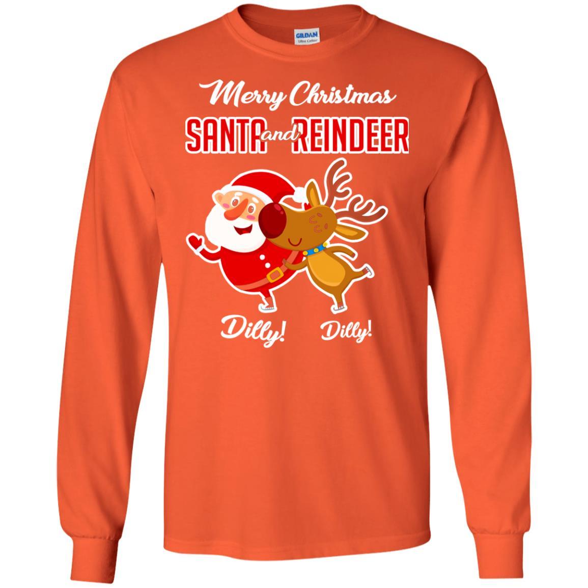 Christmas T-shirt Merry Christmas Dilly Dilly Orange