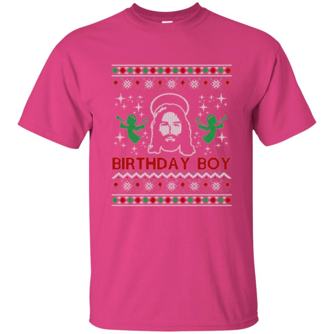 Christmas T-shirt Jesus Birthday Boy Ugly Christmas Sweater Heliconia