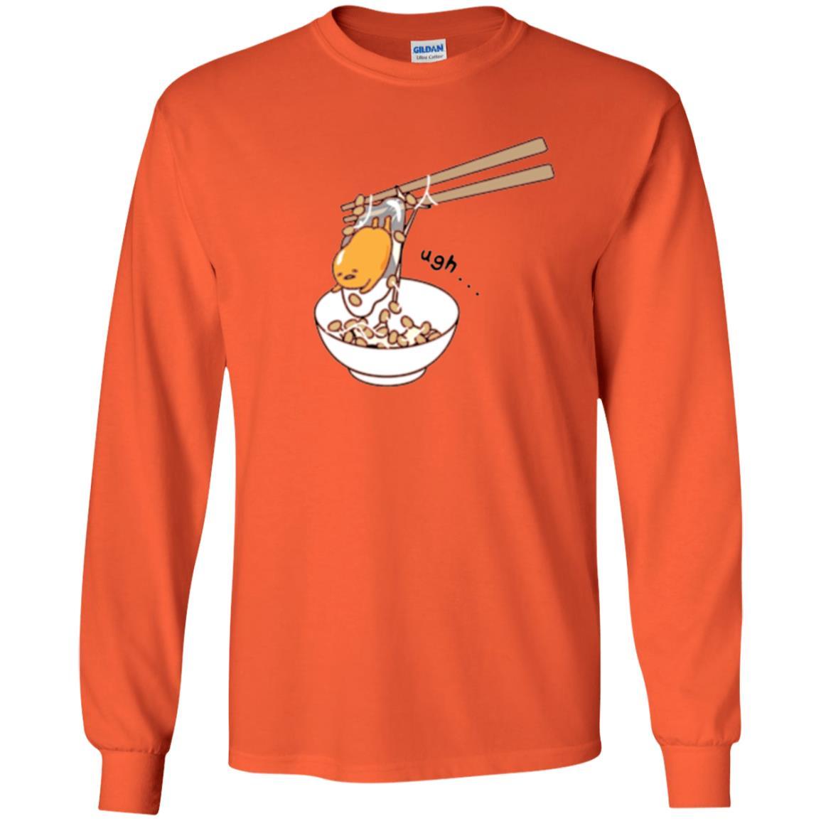 Cartoon T-shirt Gudetama Chopsticks Orange