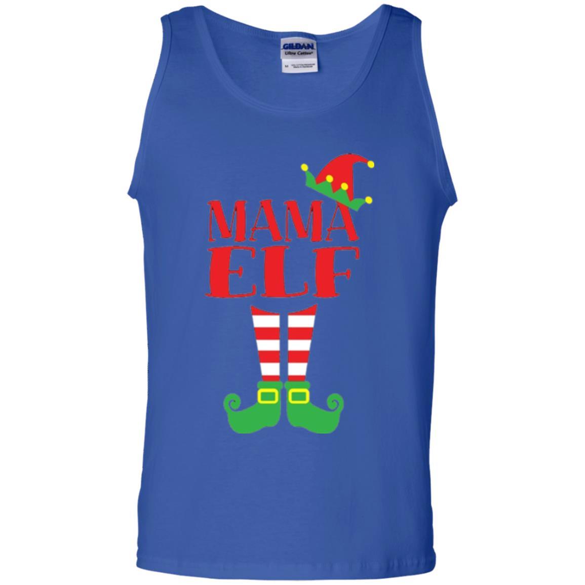 Family Christmas T-shirt Mama Elf T-shirt Royal