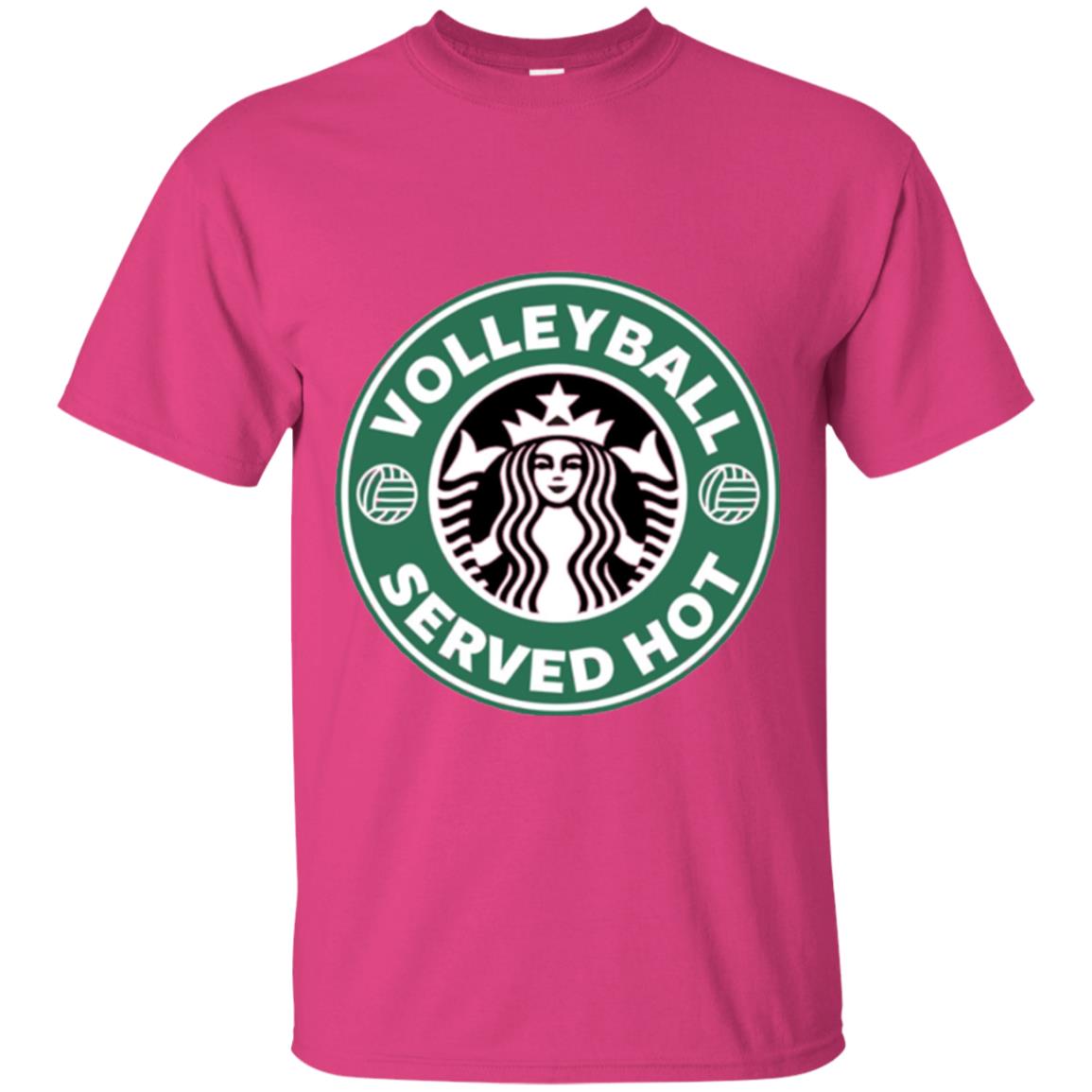 Volleyball Lovers T-shirt Served Hot Heliconia