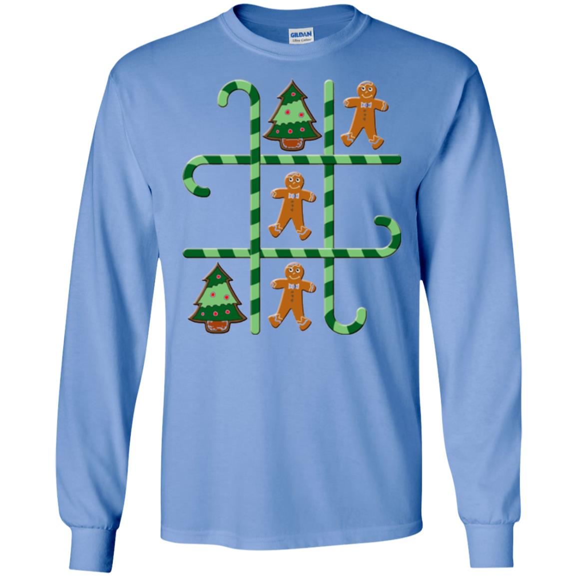 Christmas T-shirt Tic Tac Toe Board Game Carolina Blue