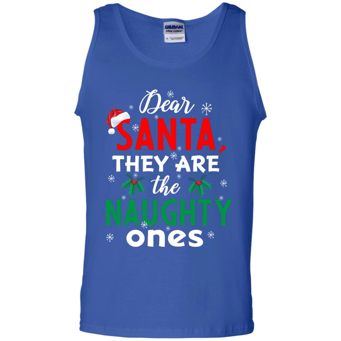 Dear Santa They Are The Naughty Ones Funny X-mas Gift Shirt Royal