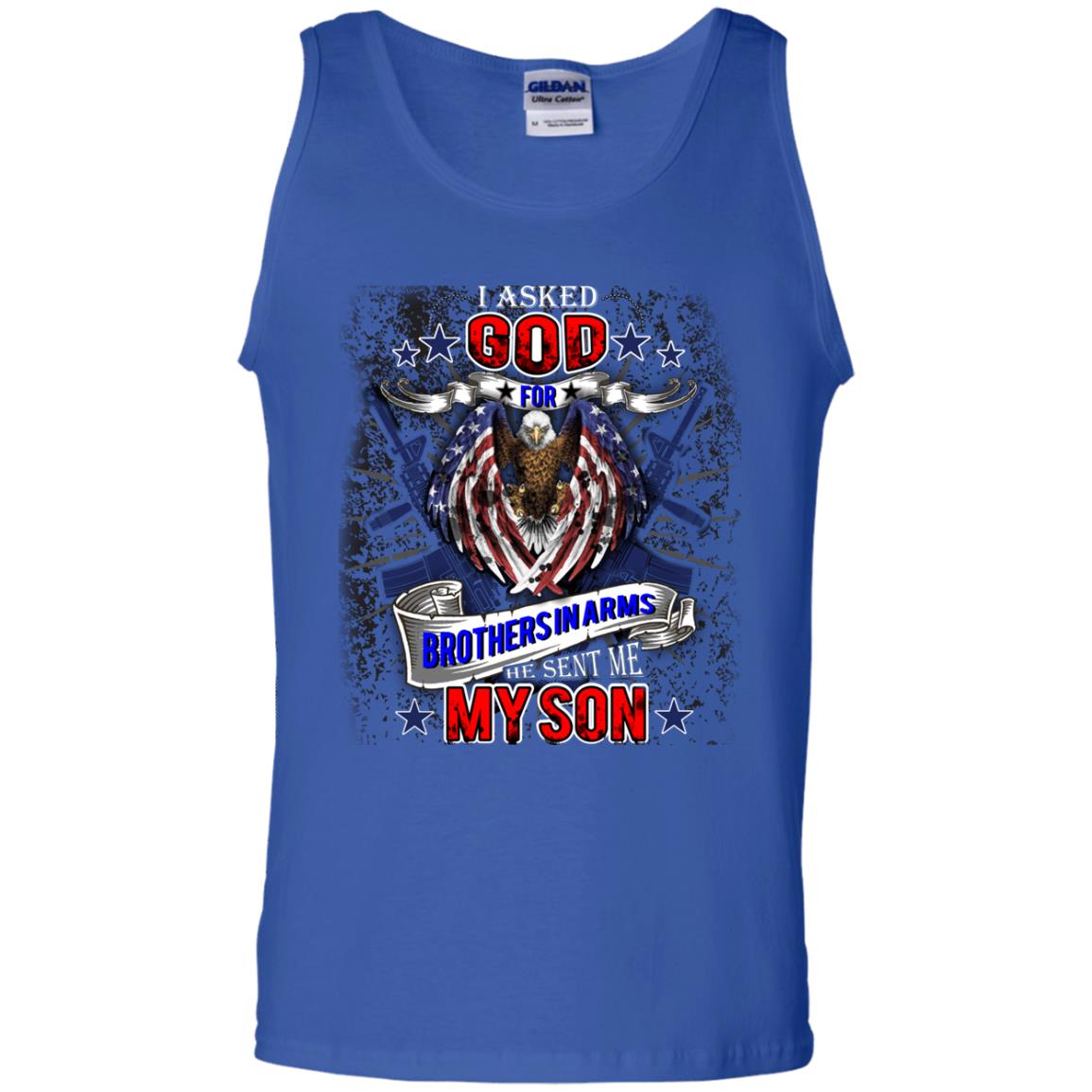 God Sent Me My Veteran Son Daddy T-shirt Royal