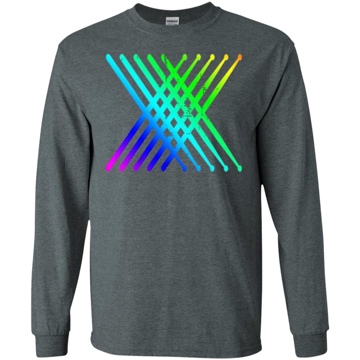 Drummer T-shirt Retro Vintage Drumsticks T-shirt Dark Heather