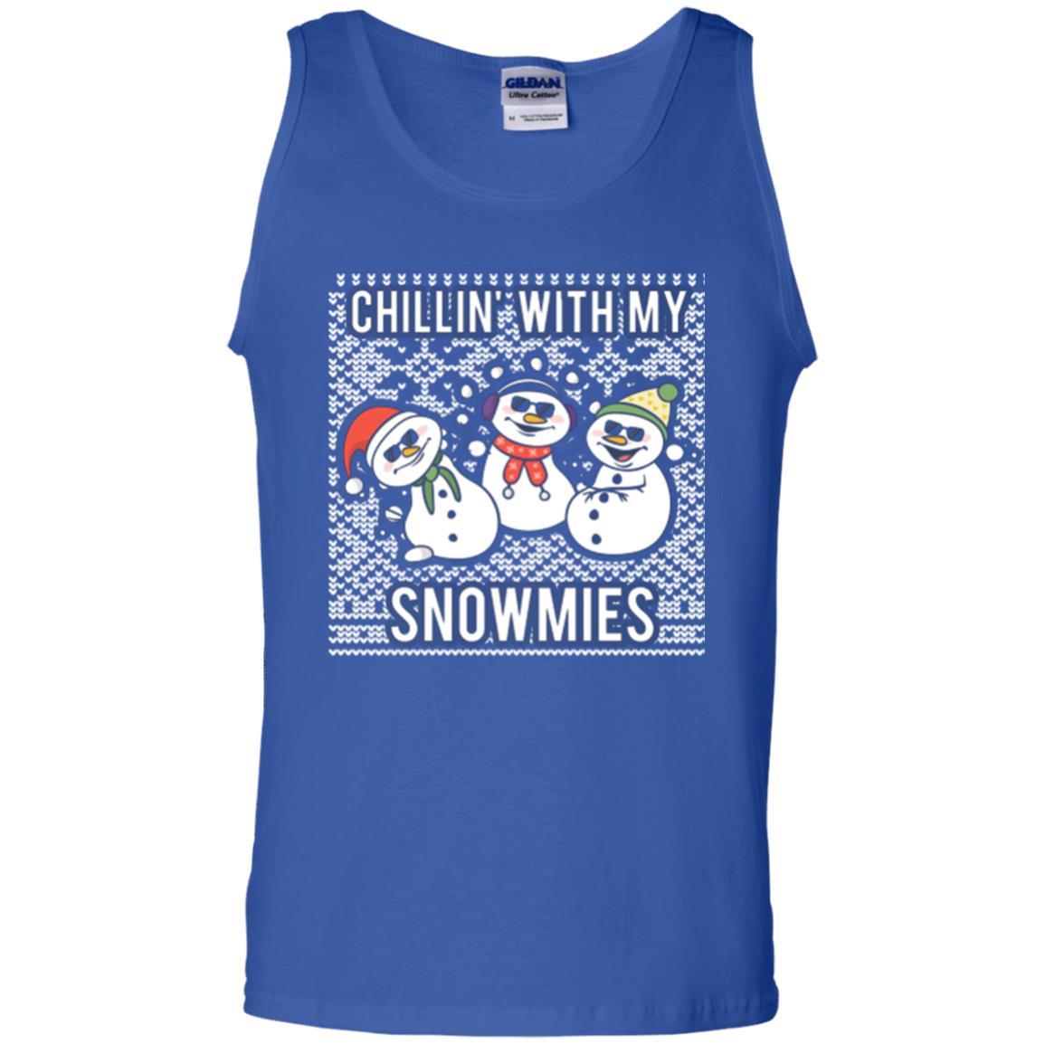 Christmas T-shirt Chillin' With My Snowmies Royal