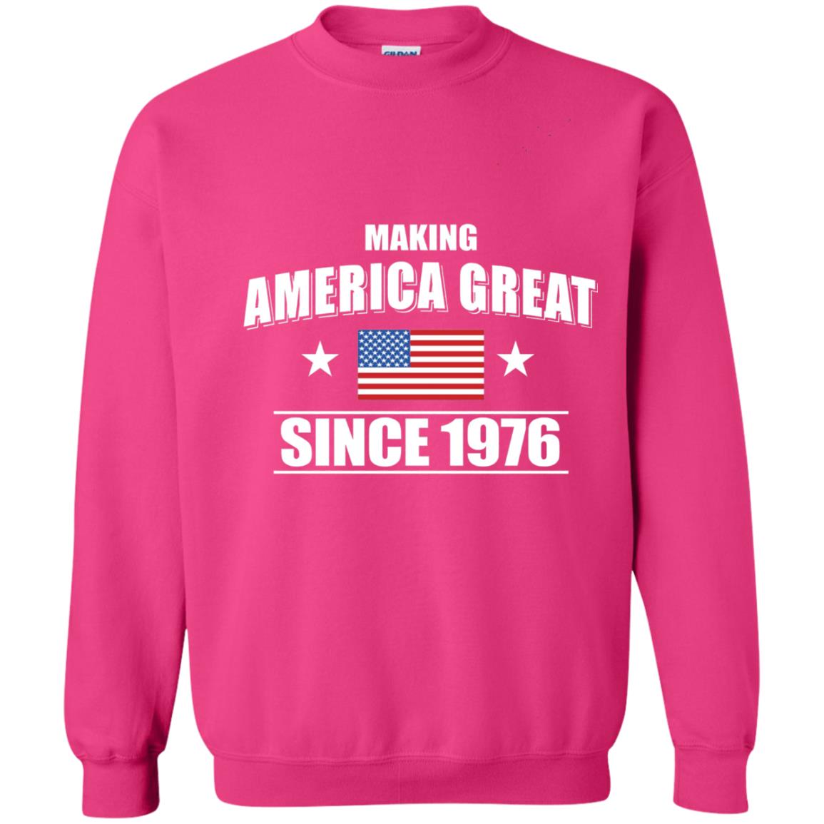 42th Birthday Shirt Making America Great Since 1976 Heliconia