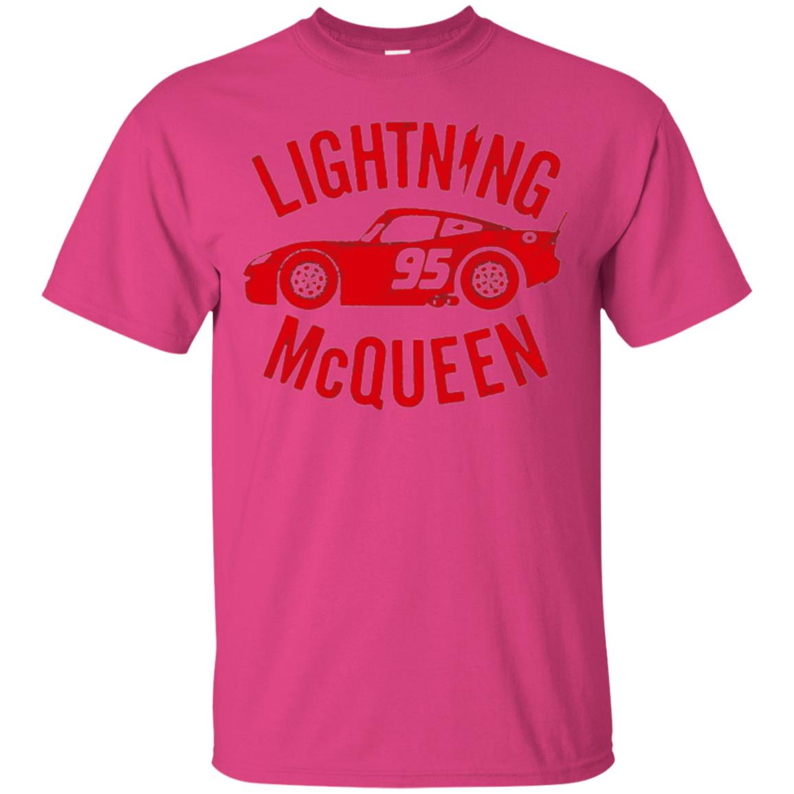 Pixar Cars Lightning 95 Mcqueen Vintage Graphic T-shirt Heliconia