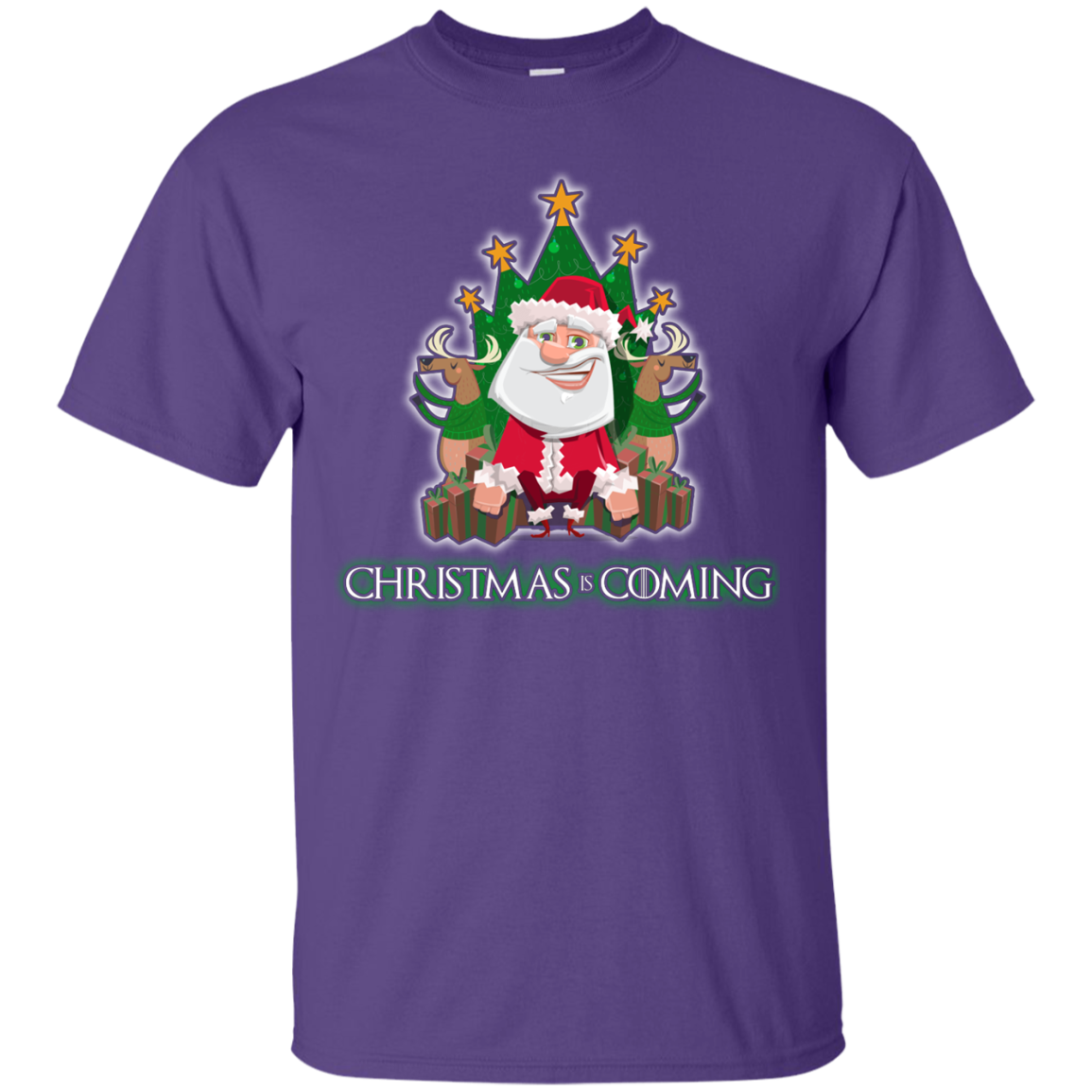 Christmas Is Coming T-shirt Purple