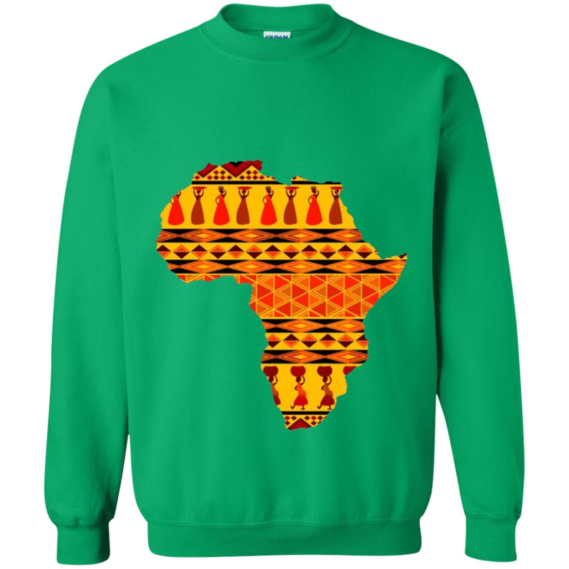 African Pride Ankara Tribal Pattern T-shirt Irish Green