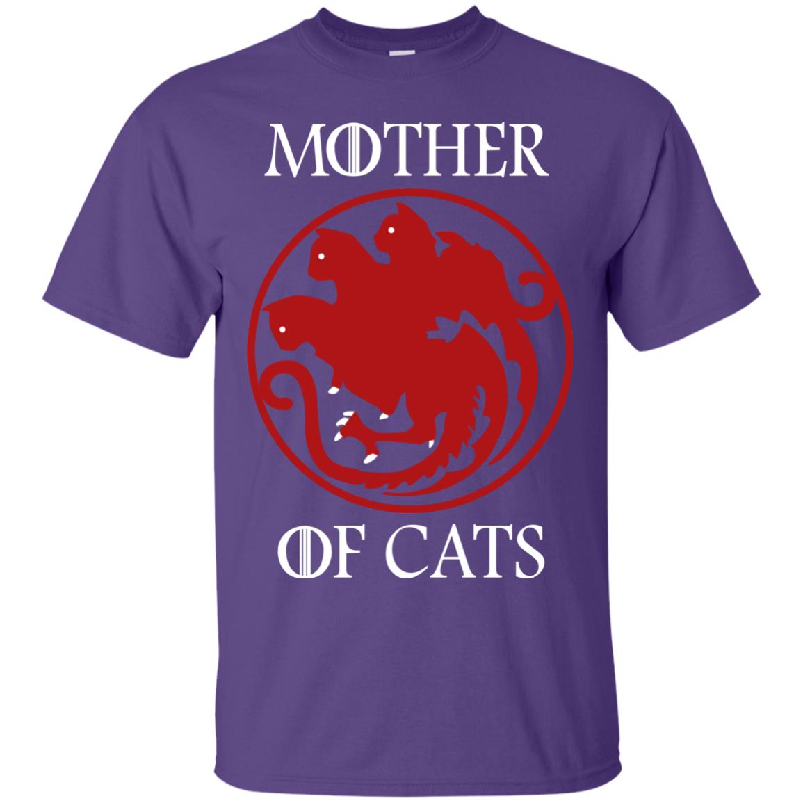 Mother Of Cats Cat Lover Shirt Purple