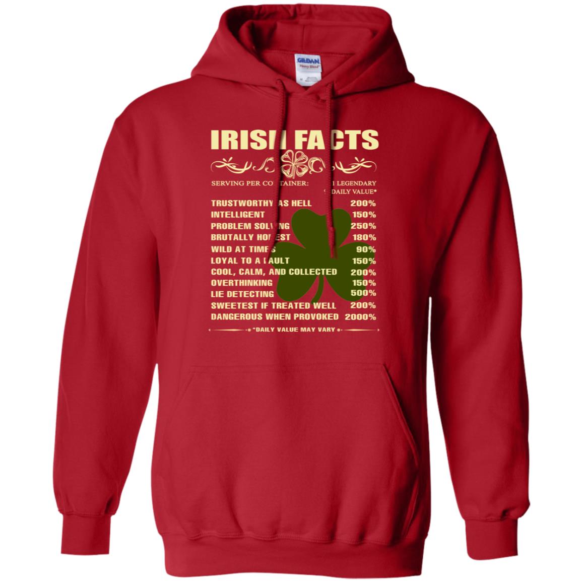 Irish Facts Intelligent Problem Solving Shirt Red