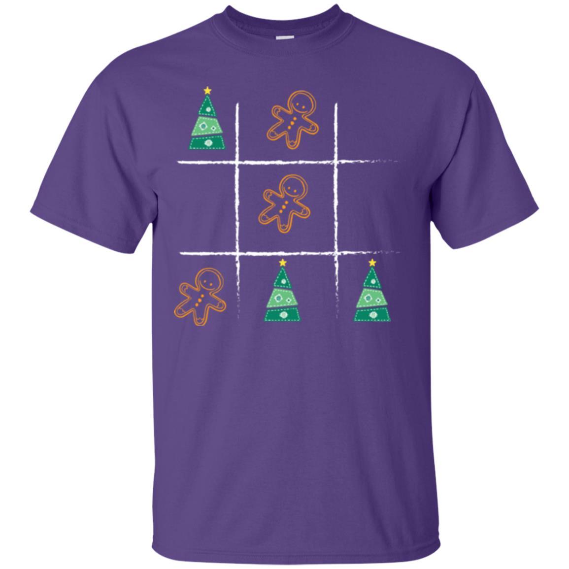 Christmas T-shirt Tic Tac Toe Board Game Purple