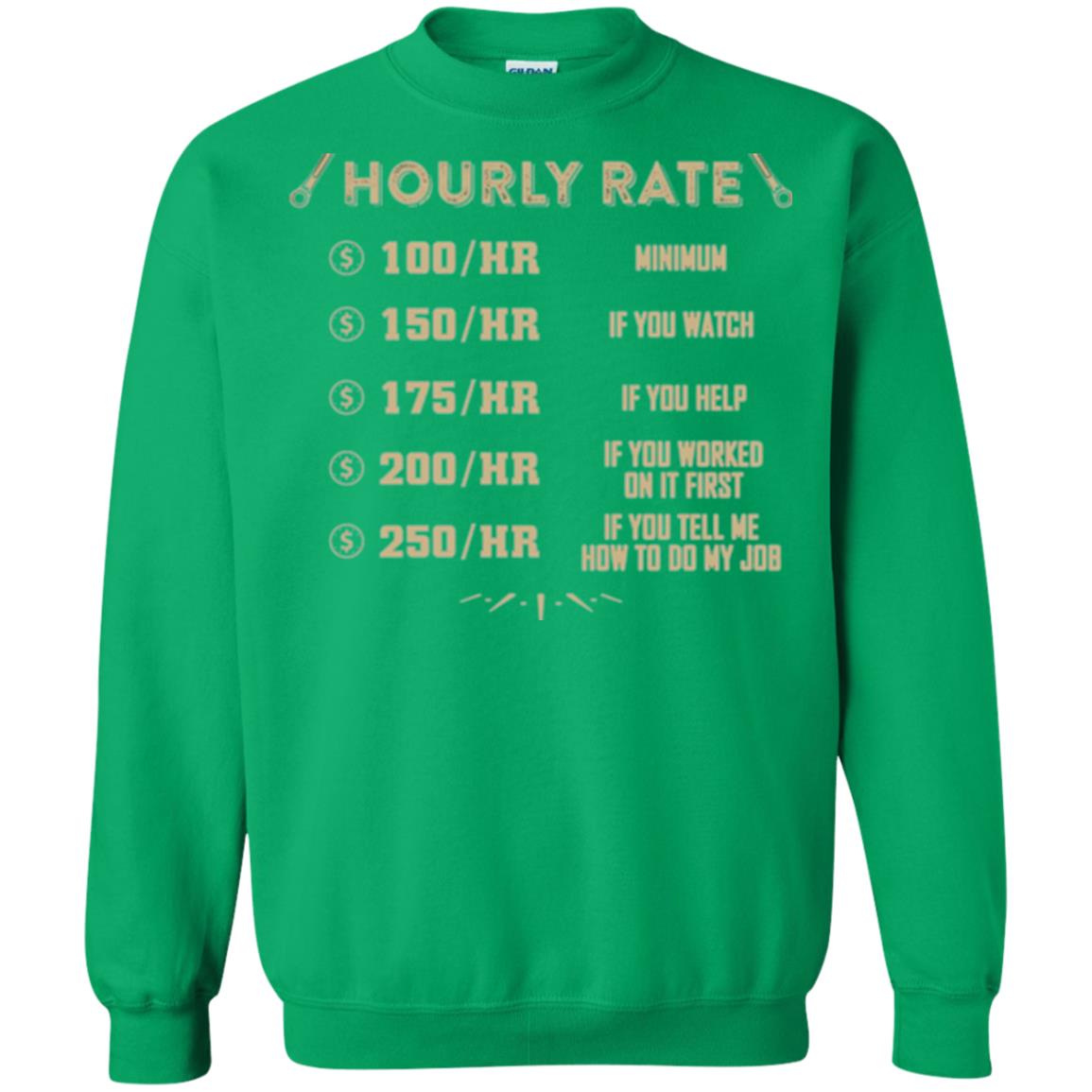Mechanic T-shirt Mechanic Hourly Rate Irish Green