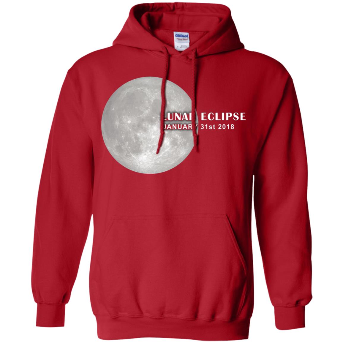 Eclipse January 31st 2018 Total Lunar Eclipse Shirts Red