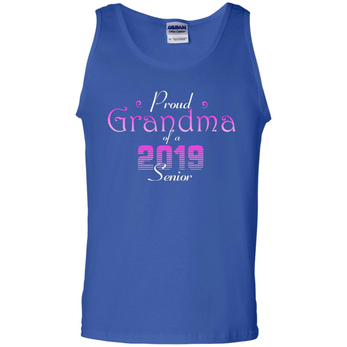 Proud Grandma Of 2019 Senior Grandmom Shirt Royal