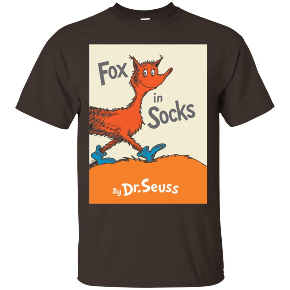 Dr. Seuss Fox In Socks Book Lover T-shirt Dark Chocolate
