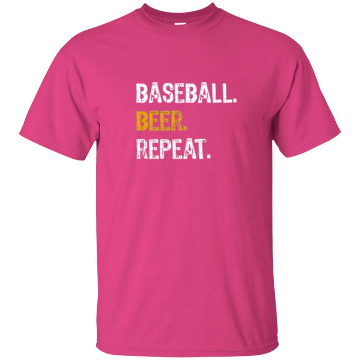 Baseball Beer Repeat Baseball Lovers T-shirt Heliconia