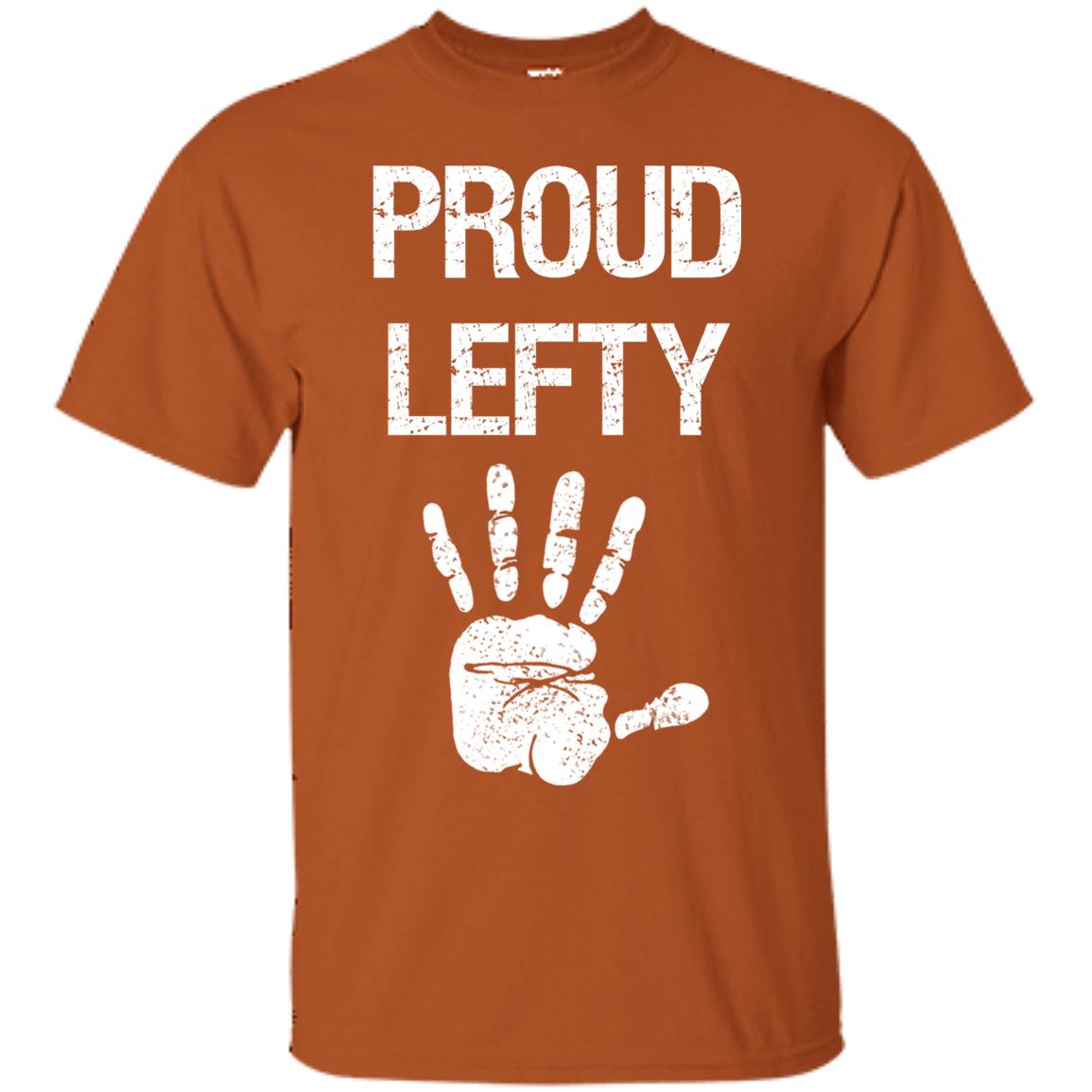 Proud Lefty Hand Shirt Texas Orange