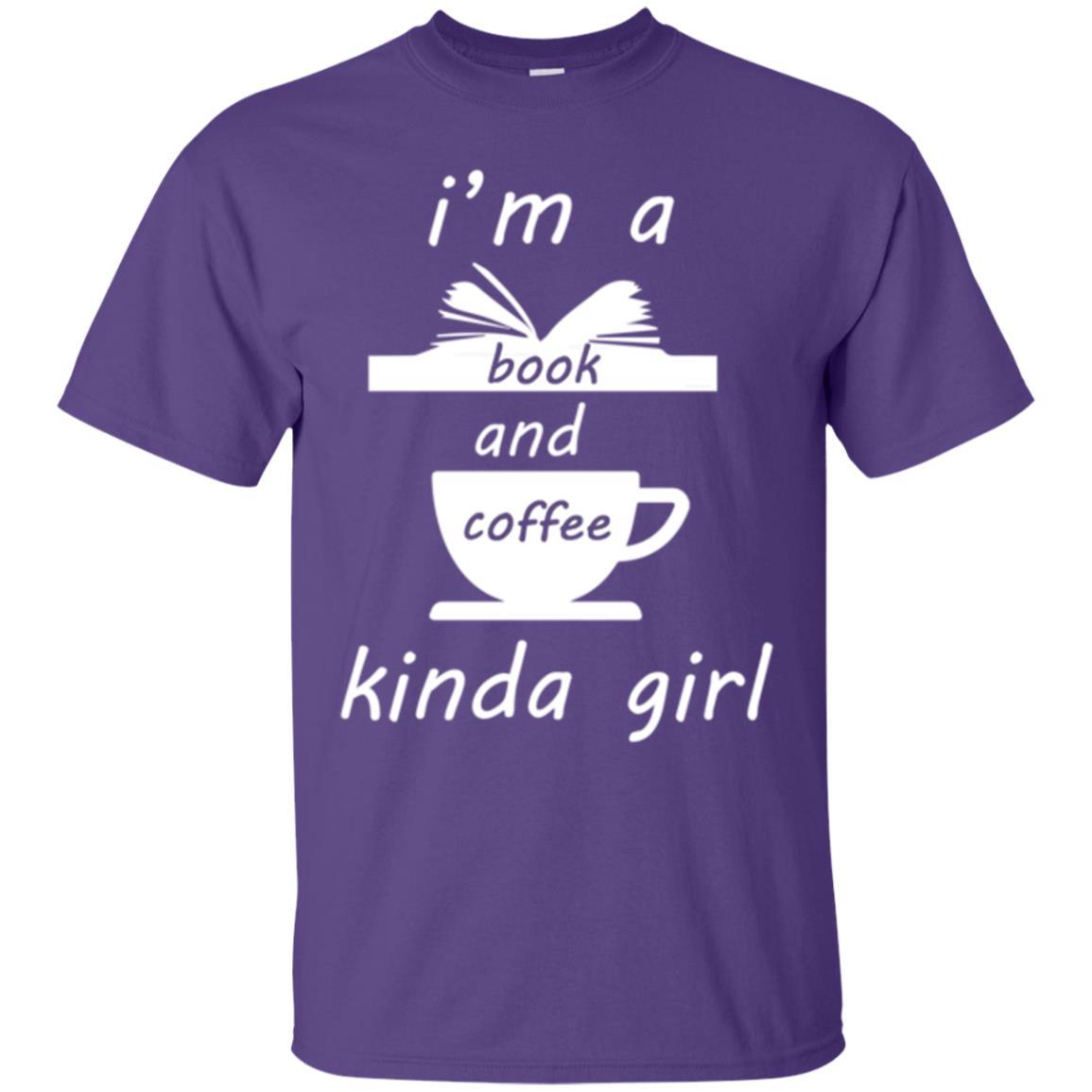 Book Lover T-shirt I'm A Book And Coffee Kinda Girl T-shirt Purple