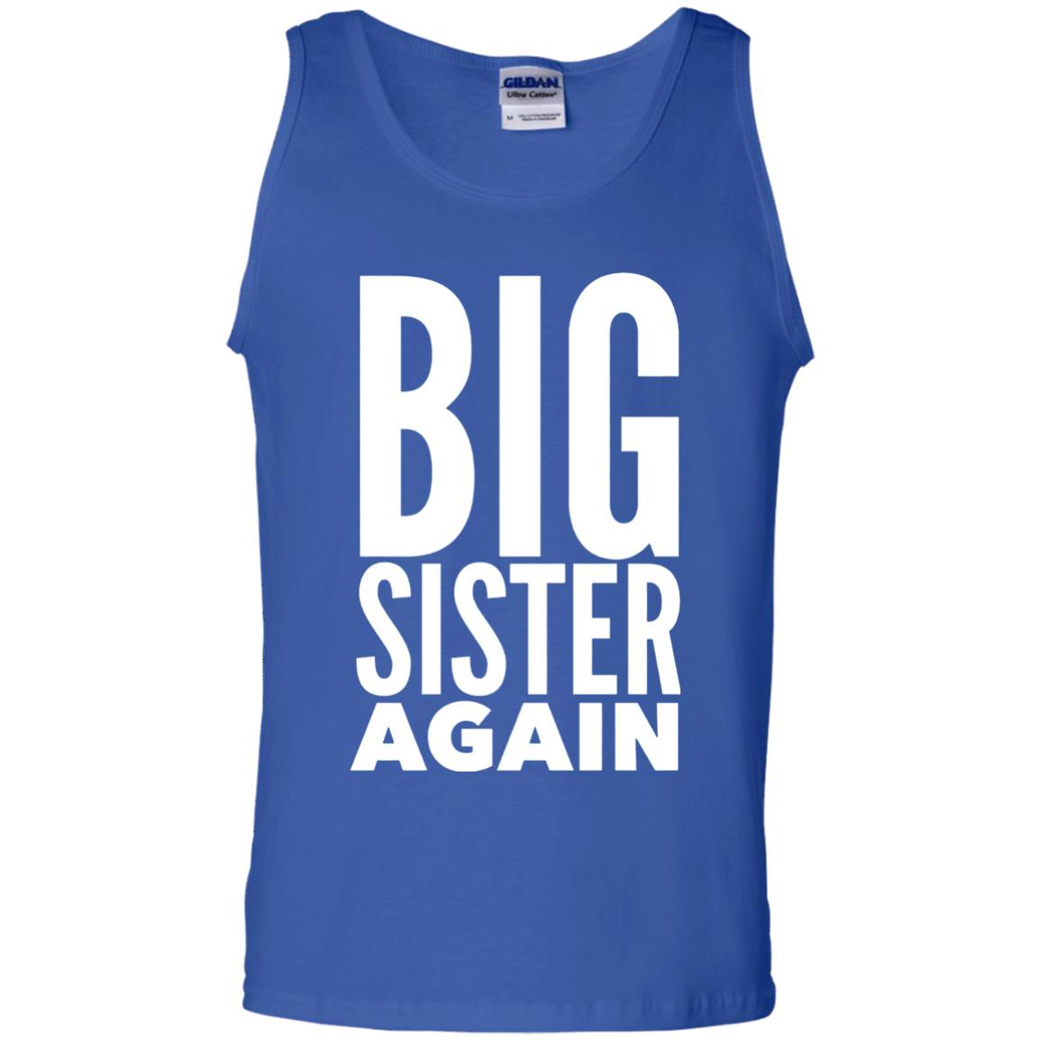 Big Sister Again Sibling Family T-shirt Royal