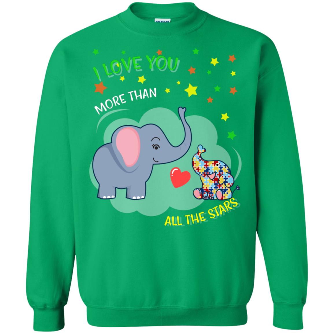 I Love You Morethan All The Stars Autism Awareness Shirt Irish Green