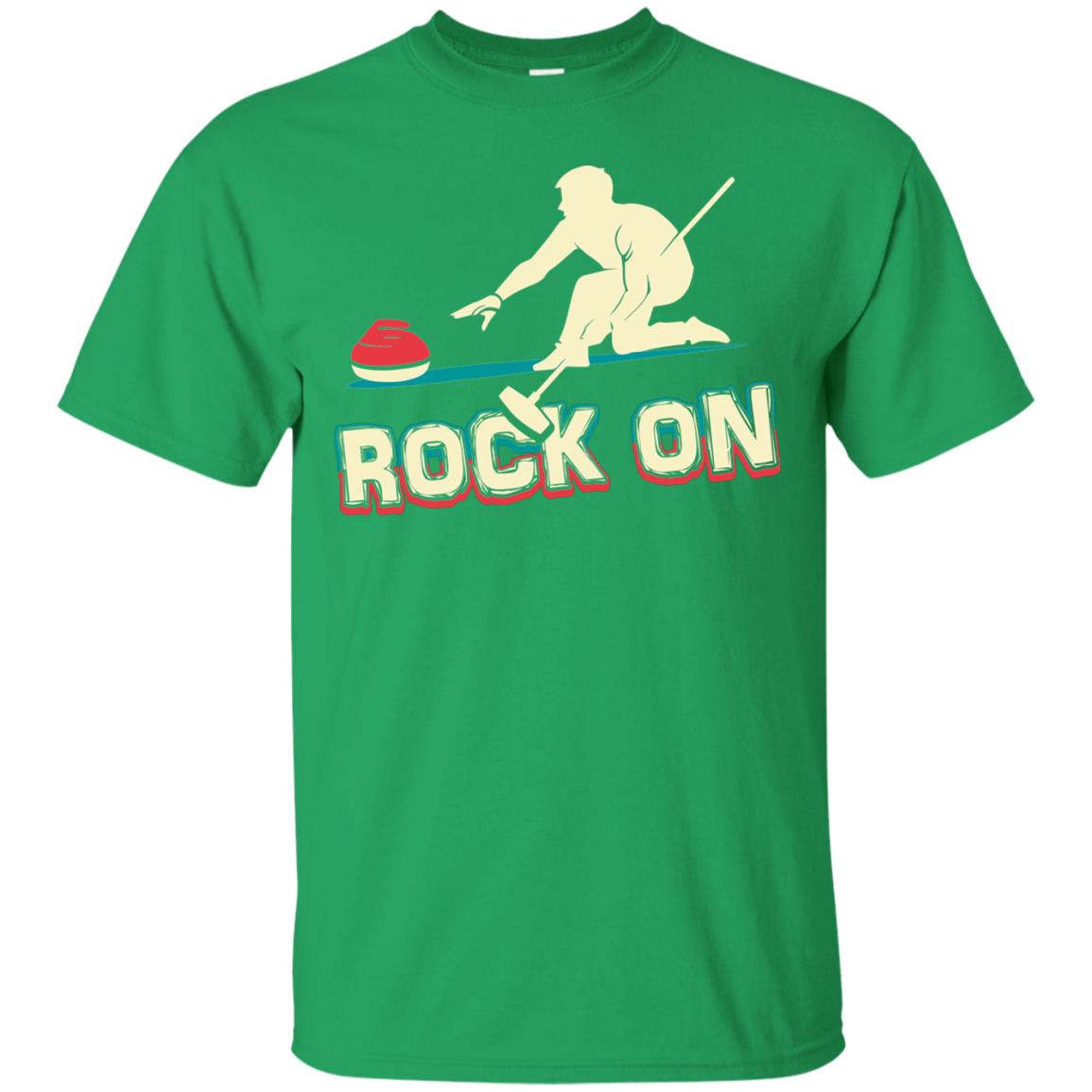 Curling Winter Lover T-shirt Rock On Curling Winter Sports Irish Green