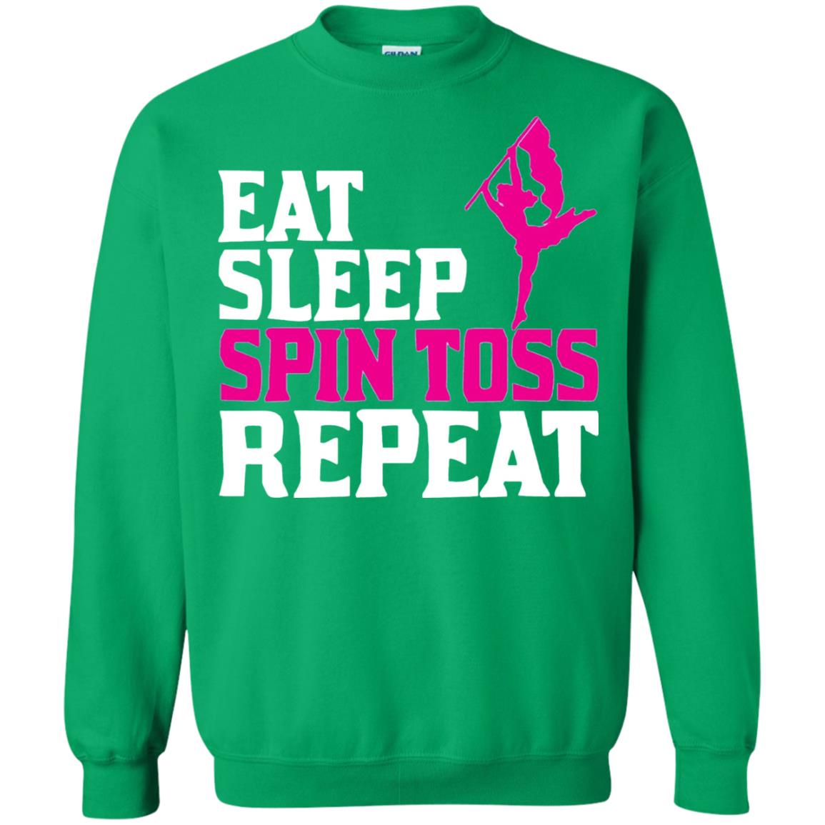 Eat Sleep Spin Toss Repeat Color Guard T-shirt Irish Green
