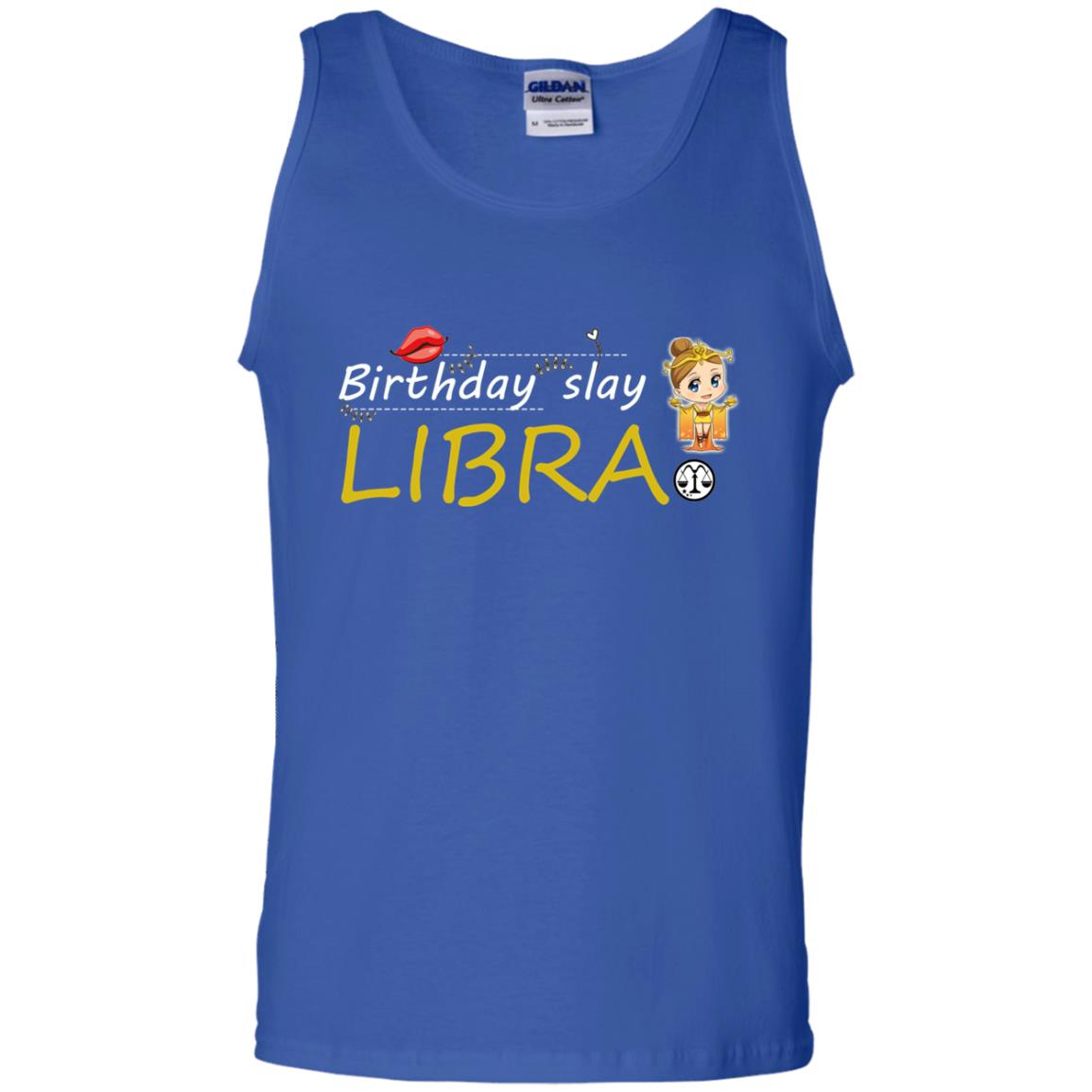 Cute Libra Girl Birthday Lip Slay T-shirt Royal