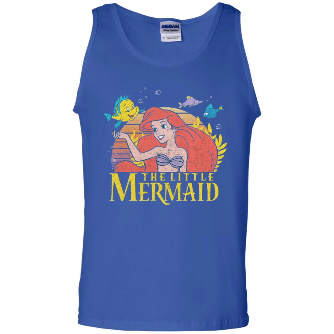 Cartoon T-shirt Mermaid Ariel Flounder Royal