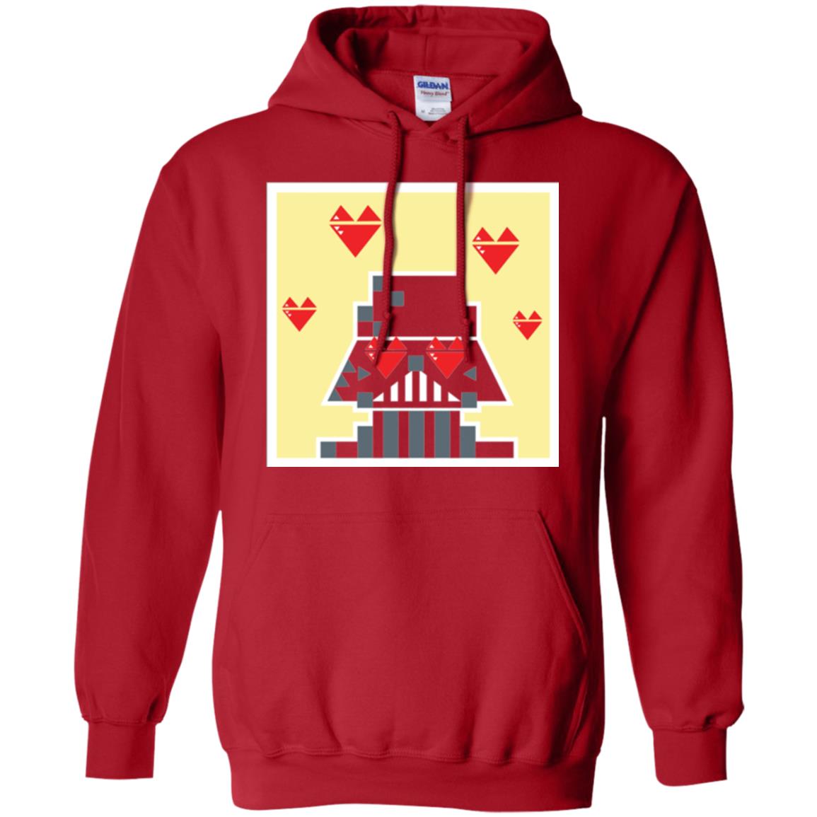 Star Wars Vader Pixel Heart Eyes Valentine_s Graphic T-shirt Red