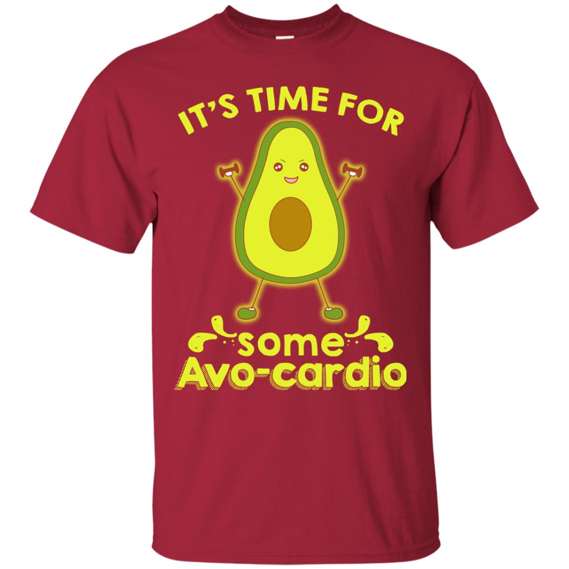 Nice-it's Time For Some Avo-cardio Avocado Fitness Gym Shirt Cardinal
