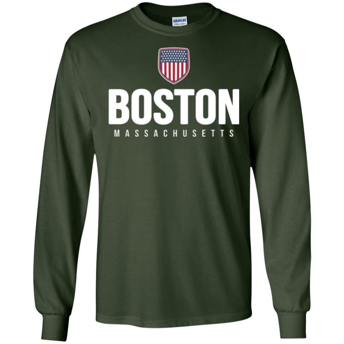 Boston Massachusetts T-shirt Forest Green
