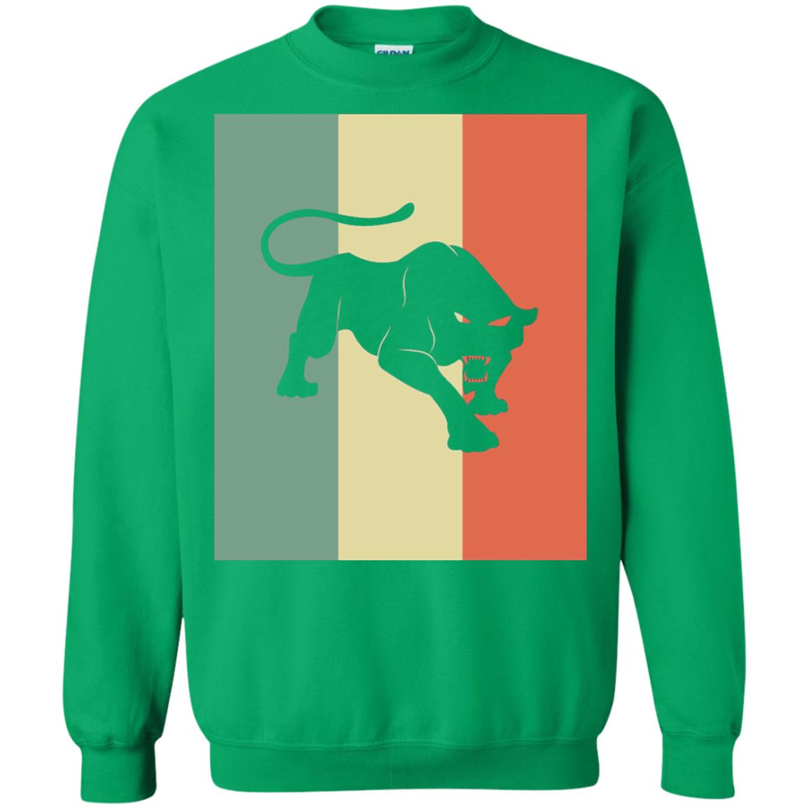 Black Panther Silhouette Gift Shirt Retro Vintage Classic Tee Irish Green